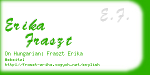 erika fraszt business card